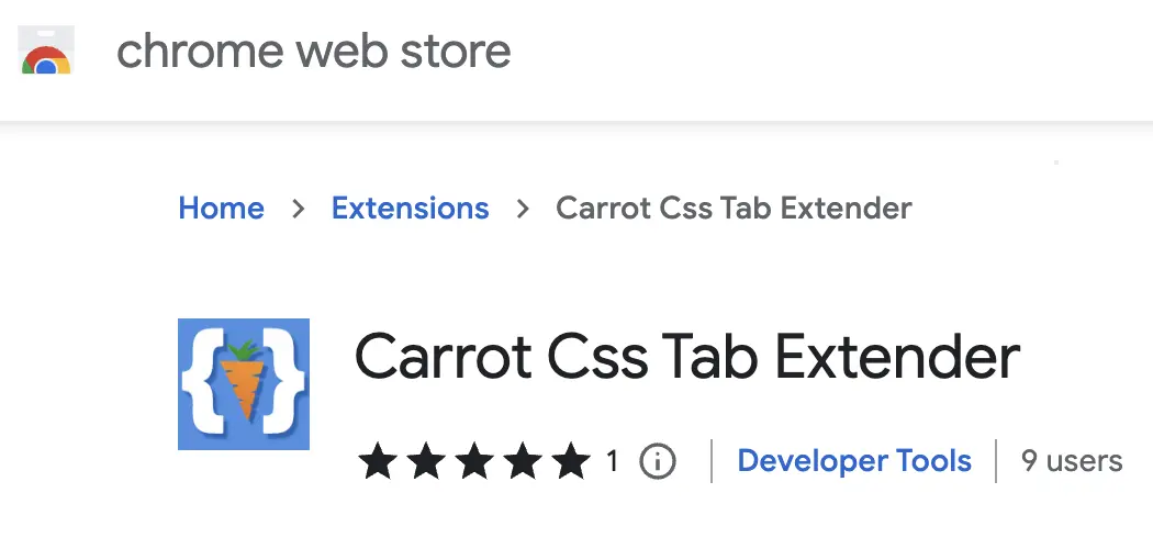 Google Play Store preview of Css Tab Extender Project